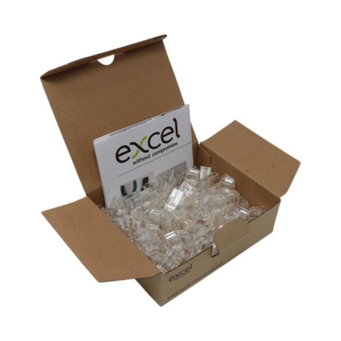 Excel Fast RJ45 Plug 100 Pack - suitable for UUTP Category 5e and 6 100-116-100 Excel Fast RJ45 Plug 100 Pack - suitable for UUTP Category 5e and 6 100-116-100