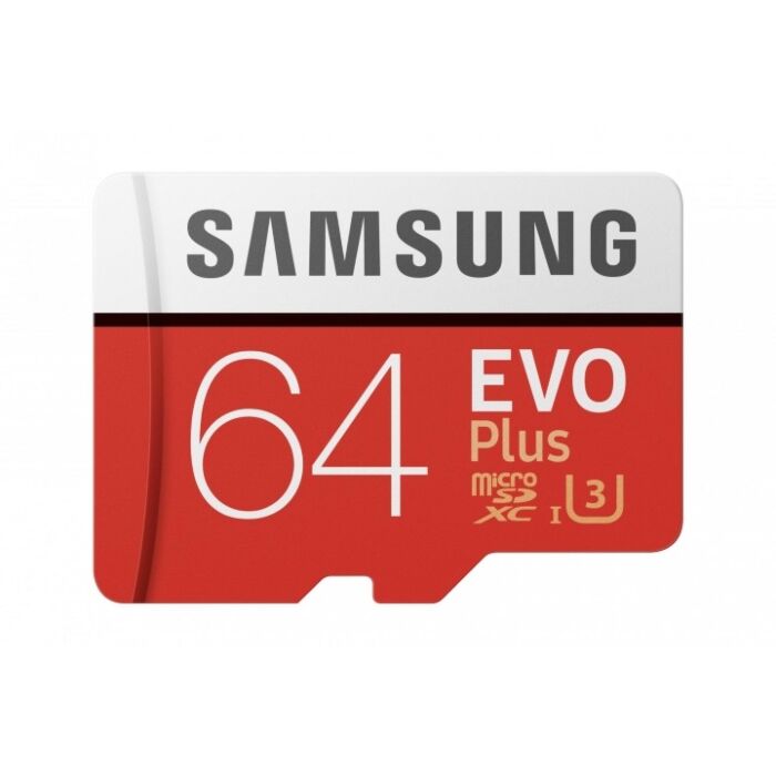 Samsung EVO Plus 64GB MicroSDXC Card with Adapter MB-MC64GA/EU Samsung EVO Plus 64GB MicroSDXC Card with Adapter MB-MC64GA/EU