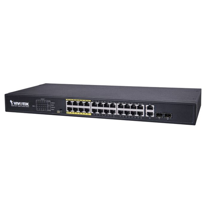 Vivotek AW-FGT-260D-380 Unmanaged 24 x FE PoE + 2 x GE Combo Switch Vivotek AW-FGT-260D-380 Unmanaged 24 x FE PoE + 2 x GE Combo Switch