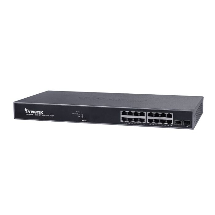 Vivotek AW-GEV-184B-250 16 x GE PoE + 2 x GE SFP Web Smart Managed PoE Switch