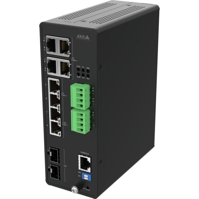 Axis D8208-R 8-Port Industrial PoE++ Switch 02621-001 Axis D8208-R 8-Port Industrial PoE++ Switch 02621-001