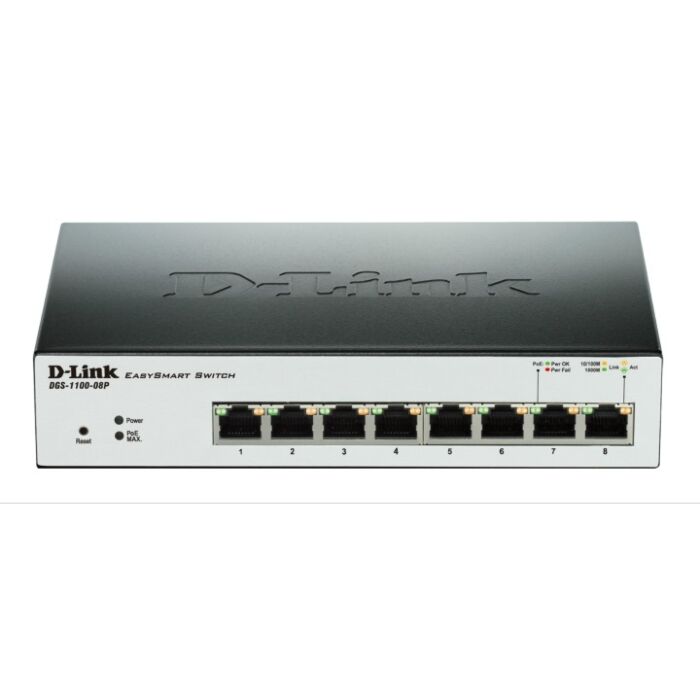 D-Link DGS-1100-08P 8 Port PoE Gigabit Managed Switch D-Link DGS-1100-08P 8 Port PoE Gigabit Managed Switch
