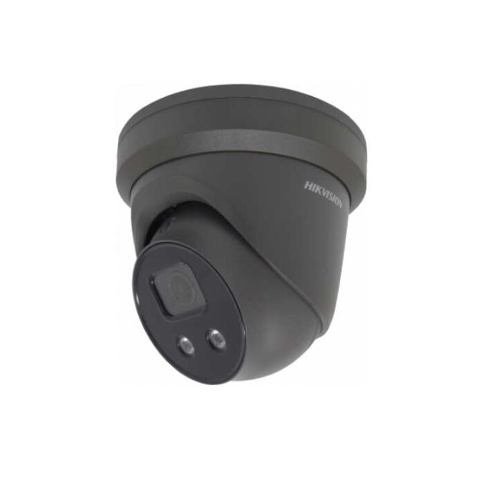 Hikvision DS-2CD2346G2-IU/G 4MP AcuSense Fixed IR Turret Network Camera With Built-In Microphone Grey