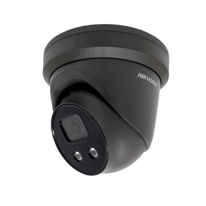 Hikvision DS-2CD2386G2-ISU/SL/B 8MP AcuSense Turret Camera with Strobe Light and Audio Alarm - Black