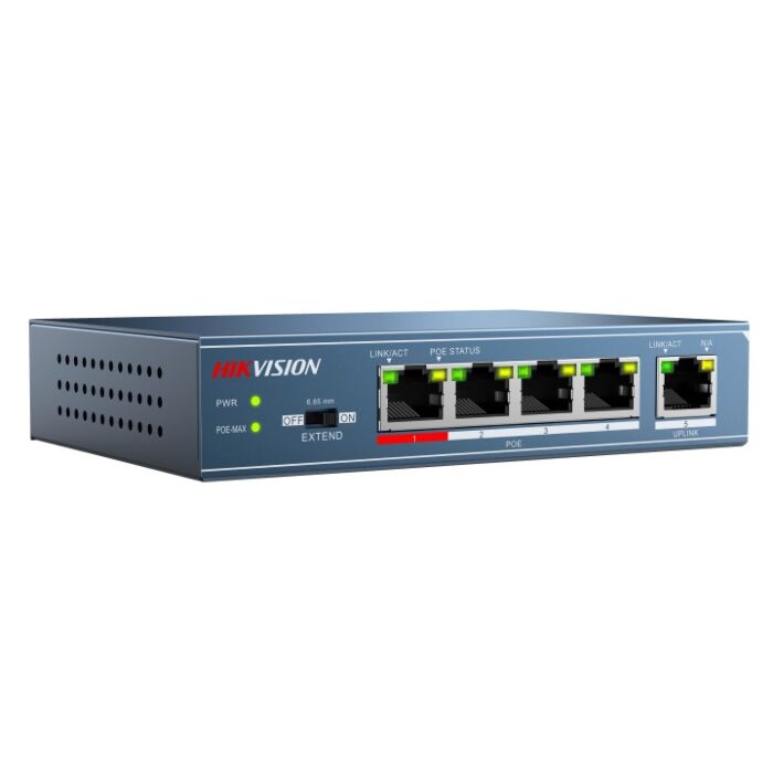Hikvision DS-3E0105P-E 4 Port Unmanaged PoE Switch Hikvision DS-3E0105P-E 4 Port Unmanaged PoE Switch