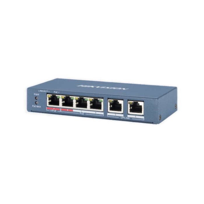 Hikvision DS-3E0106HP-E 4 Port Unmanaged Hi-PoE/PoE Switch Hikvision DS-3E0106HP-E 4 Port Unmanaged Hi-PoE/PoE Switch