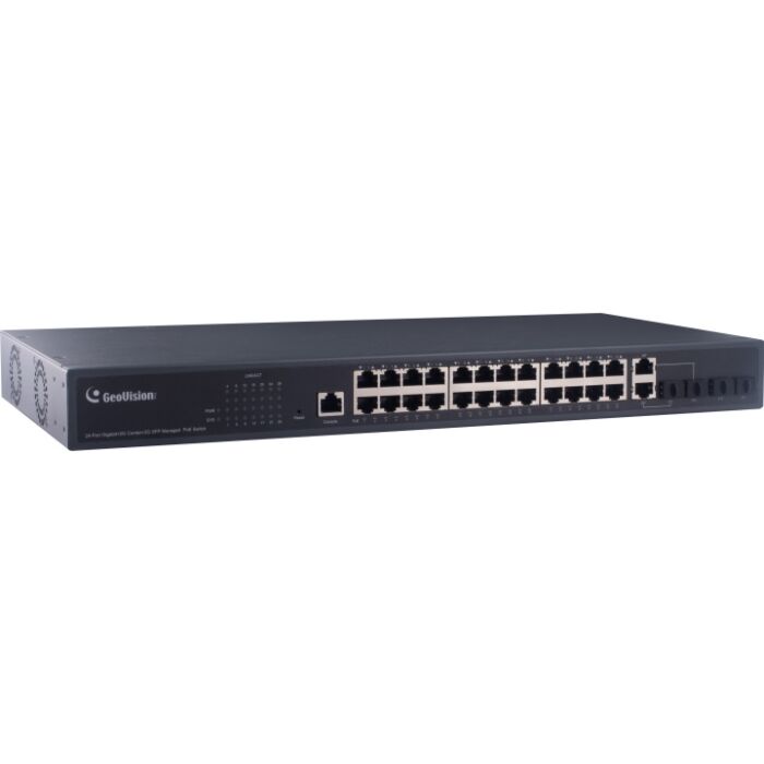 Geovision GV-APOE2411-V2 24 Port Gigabit Web Management Power Over Ethernet Switch Geovision GV-APOE2411-V2 24 Port Gigabit Web Management Power Over Ethernet Switch