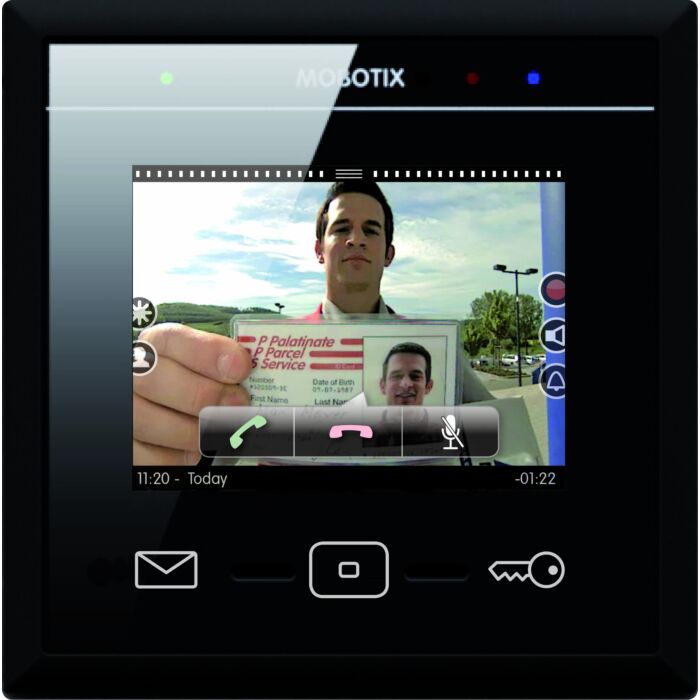 Mobotix Display+ Indoor Remote Station with Touch Screen, Live Video & Two-way Audio - Black