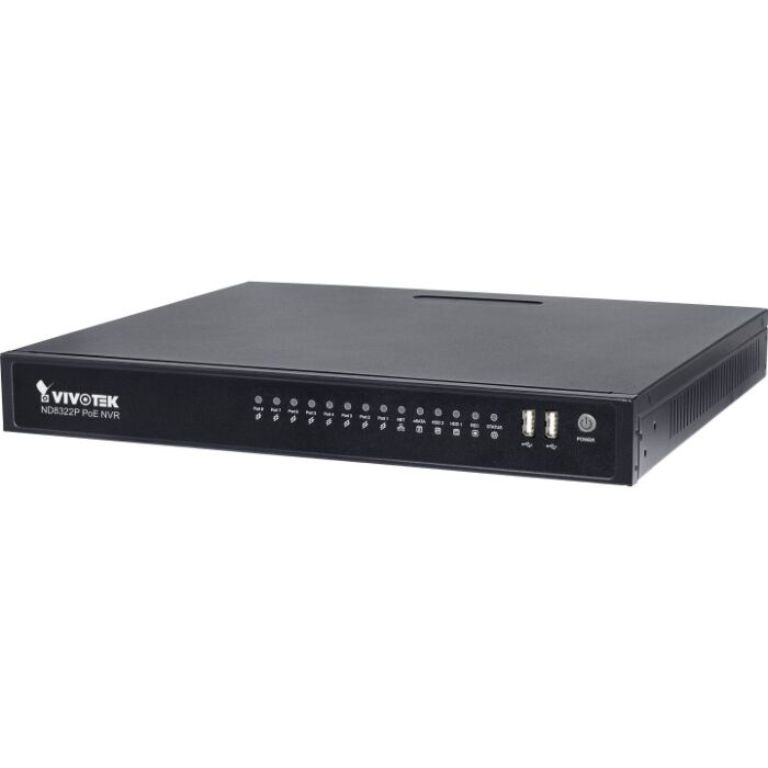 Vivotek ND8422P 16 Channel Embedded Plug and Play Network Video Recorder Vivotek ND8422P 16 Channel Embedded Plug and Play Network Video Recorder