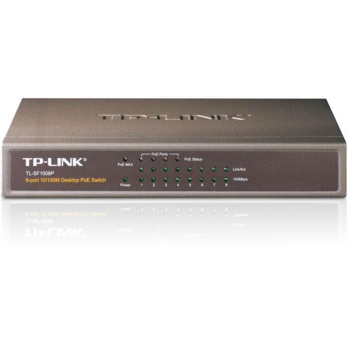 TP-LINK TL-SF1008P 8 Port 10/100M Desktop PoE Swtich TP-LINK TL-SF1008P 8 Port 10/100M Desktop PoE Swtich