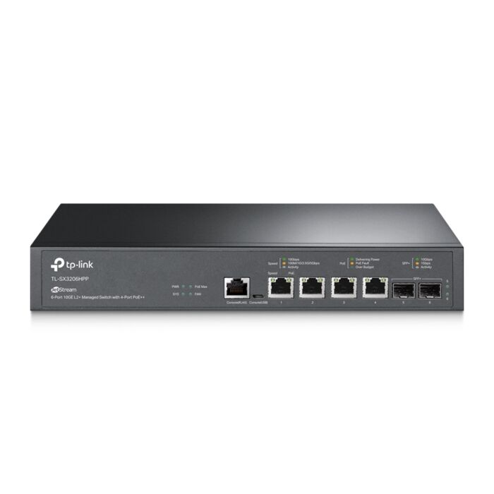 TP-Link TL-SX3206HPP JeStream 6 Port 10GE L2+ Managed Switch TP-Link TL-SX3206HPP JeStream 6 Port 10GE L2+ Managed Switch