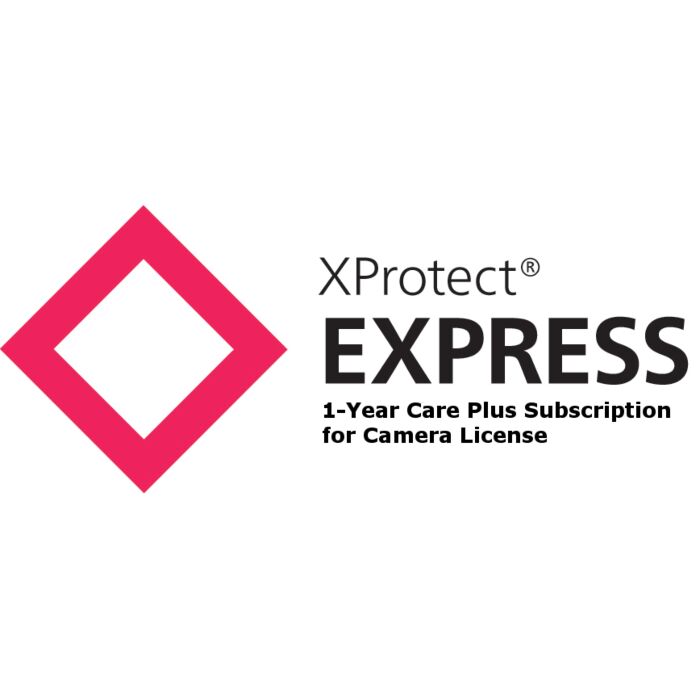 Milestone 1 Year Care PLus for XProtect Express Camera License Milestone 1 Year Care PLus for XProtect Express Camera License