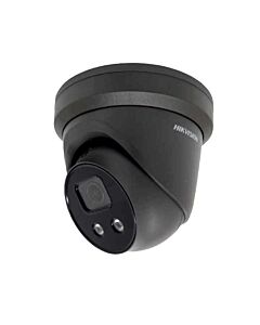 Hikvision DS-2CD2386G2-ISU/SL/B 8MP AcuSense Turret Camera with Strobe Light and Audio Alarm - Black