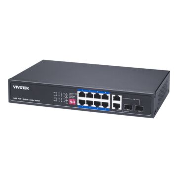 Vivotek AW-FGT-100P-110 8xFE PoE + 2xGbE Combo Unmanaged PoE Switch