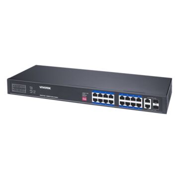 Vivotek AW-FGT-180P-250 16xFE PoE + 2xGbE Combo Unmanaged PoE Switch