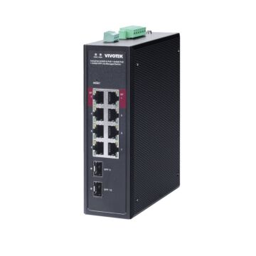 Vivotek AW-IHB-1040 Industrial 2xGbE bt 90W + 6xGbE at 30W + 2xGbE SFP Lite Managed Switch