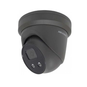 Hikvision DS-2CD2346G2-ISU/SL/G 4MP AcuSense Fixed IR Turret Network Camera With Two-Way Audio and Alarm - Grey