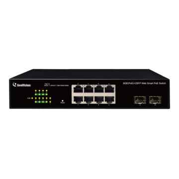 Geovision GV-APOE081C 8-Port Gigabit 802.3at Easy Web Smart PoE Switch