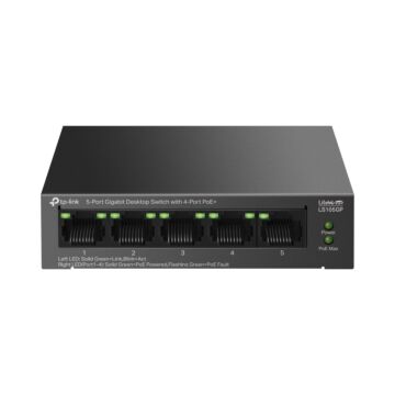 TP-Link LS105GP 5-Port Gigabit Desktop Switch with 4-Port PoE+