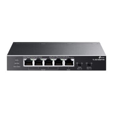 TP-Link TL-SG1005P-PD 5-Port Gigabit Desktop PoE+ Switch with 1-Port PoE++ In and 4-Port PoE+ Out