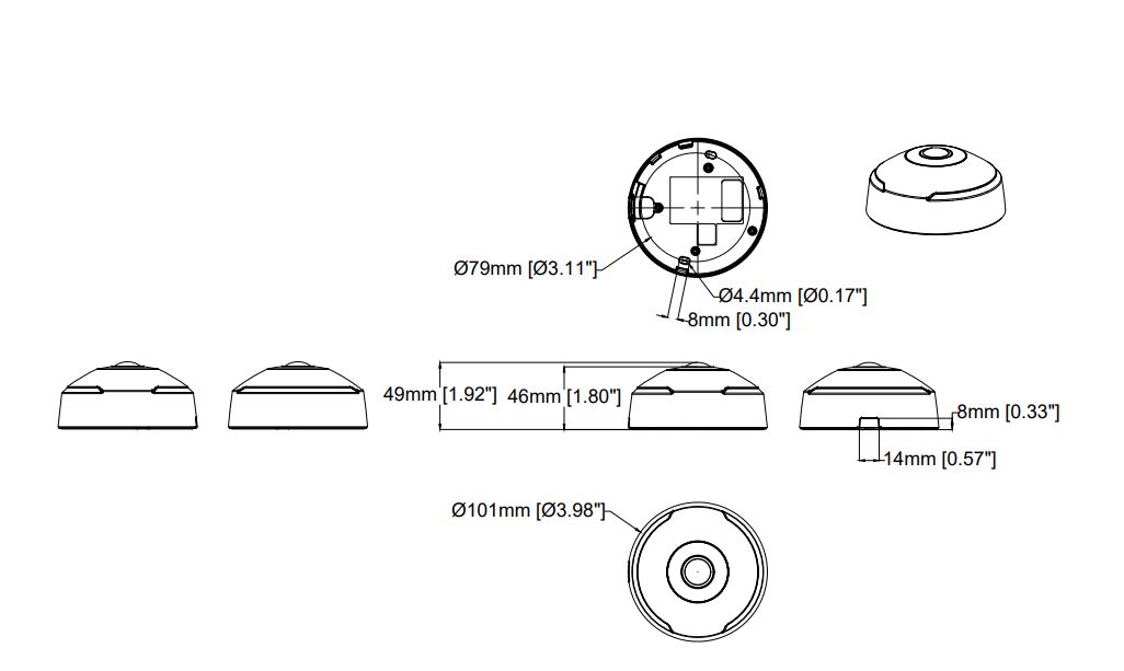 Axis P3925-R Dimensions