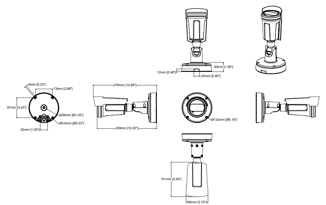 P1445-LE Dimensions