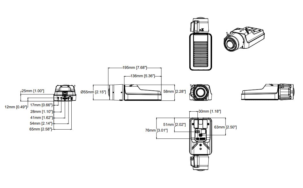 Axis Q1615 MK III Dimensions