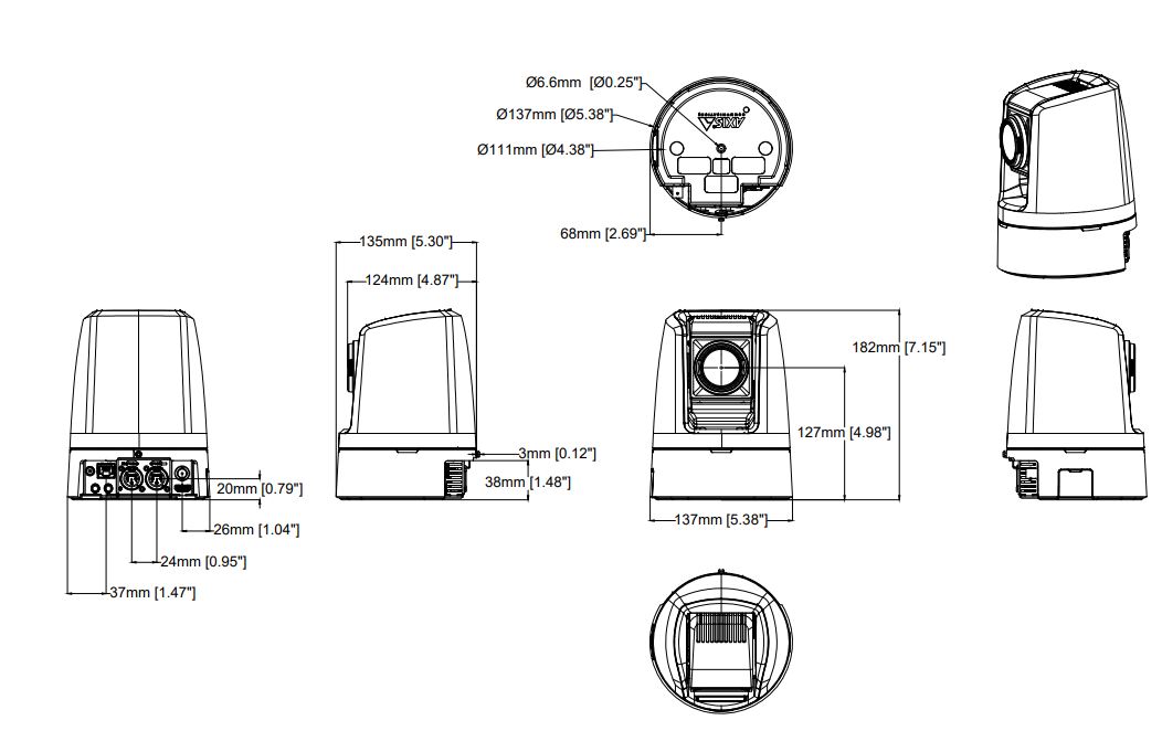 Axis V5925 Dimensions