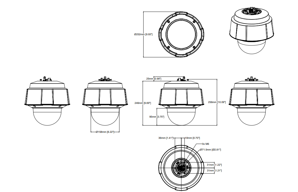 AXIS Q6078-E Dimensions