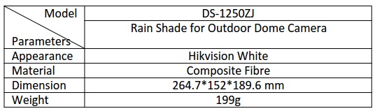 Hikvision DS-1250ZJ Rain Shade