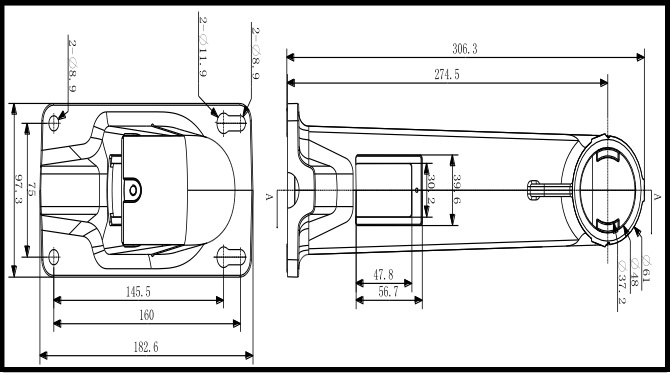 Hikvision DS-1602ZJ Wall Mount Bracket