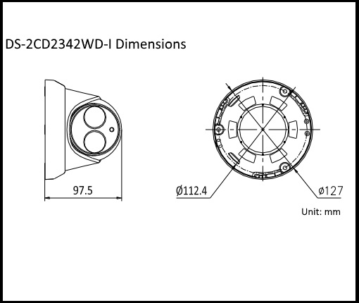 DS-2CD2342WD-I Dimensions