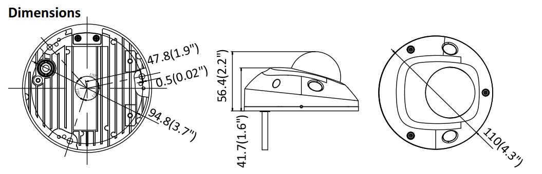 DS-2CD2543G0-I Dimensions