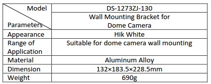 DS-1273ZJ-130 TABLE