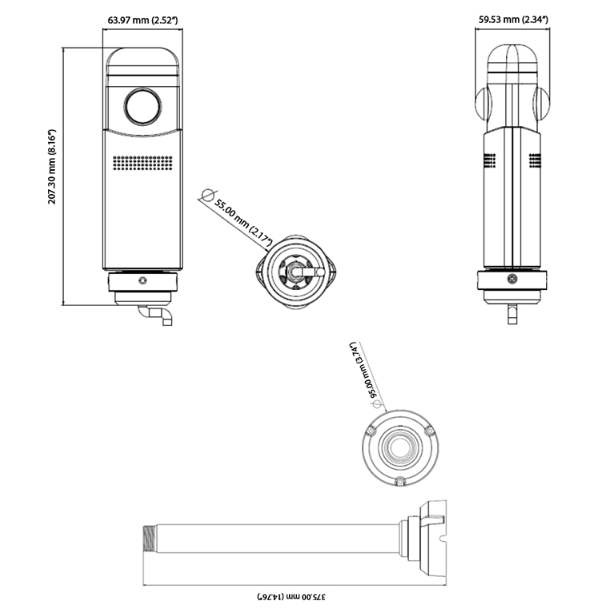 GV-VR360 dimensions
