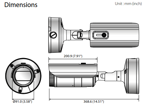 XNO-6080R Dimensions