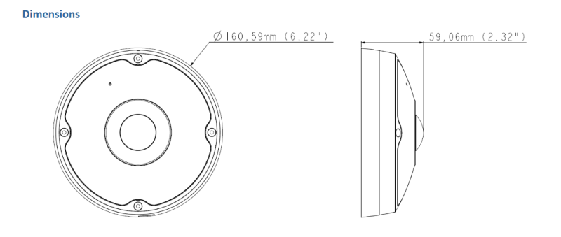 GV-FER5701 Dimensions