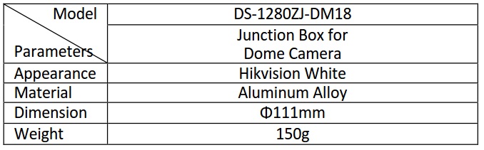 Hikvision DS-1280ZJ-DM18/G Grey Junction Box