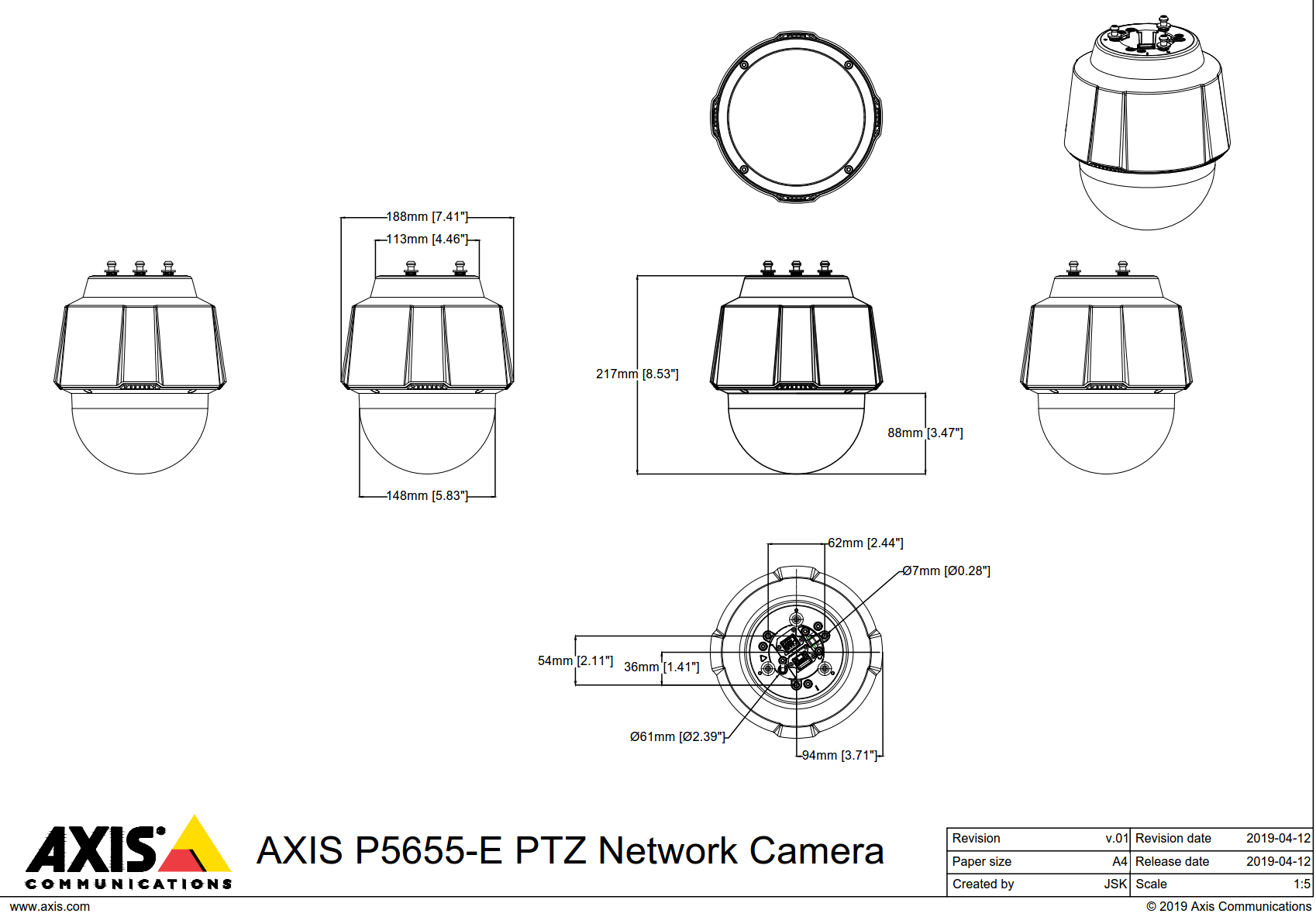 p5655-e dimensions