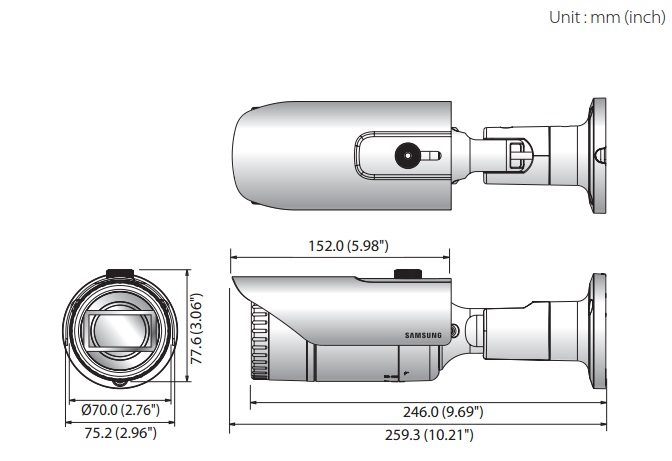 QNO-6070R dimensions