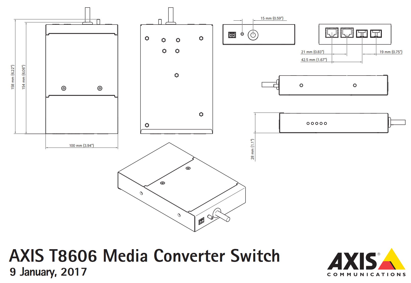 T8606 Dimensions