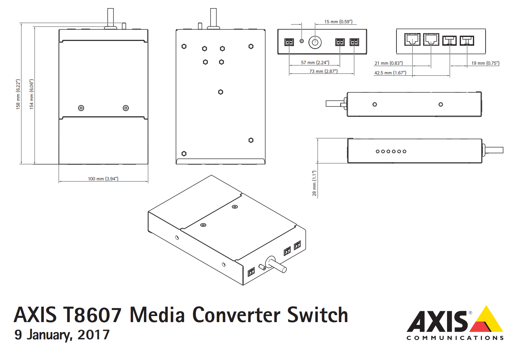 T8607 Dimensions