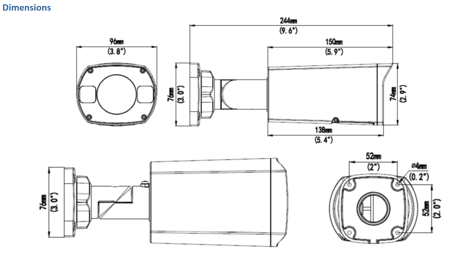 GV-TBL8810 Dimensions