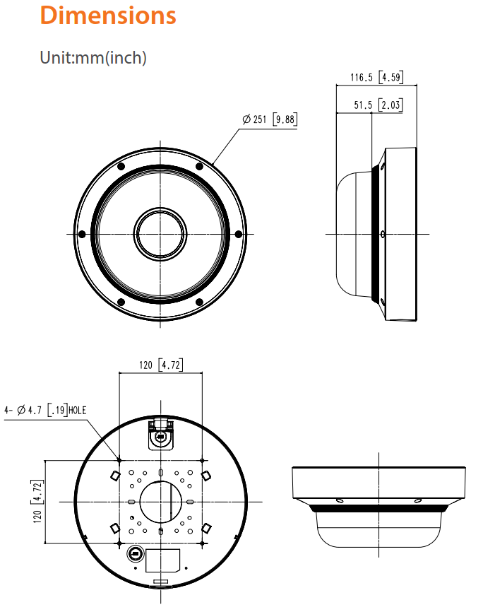 PNM-9084QZ Dimensions