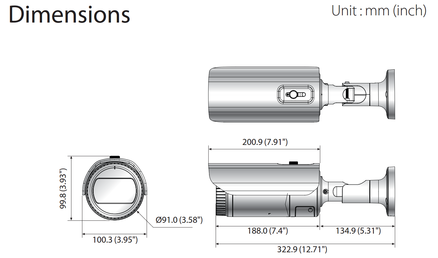 QNO-8080R Dimensions