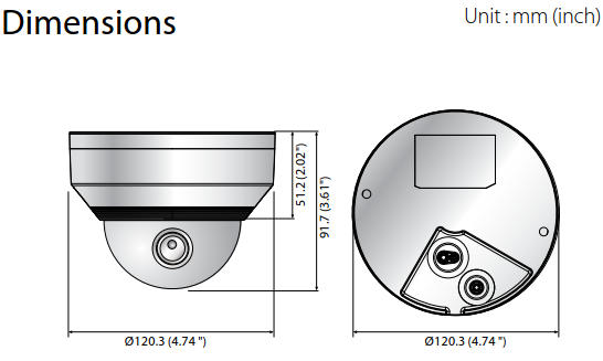 QNV-6012R Dimensions