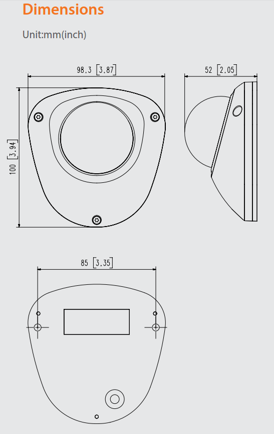 QNV-6023R Dimensions
