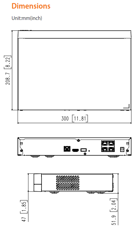 QRN-420S Dimensions