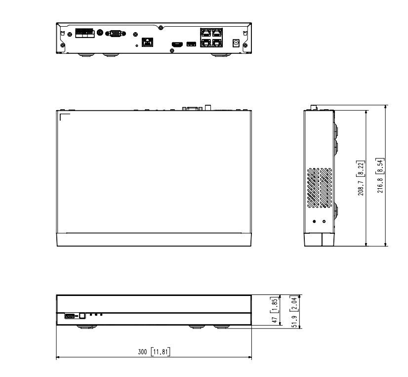 XRN-420S Dimensions