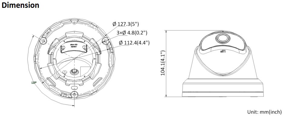 DS-2CD2345G0P-I Dimensions